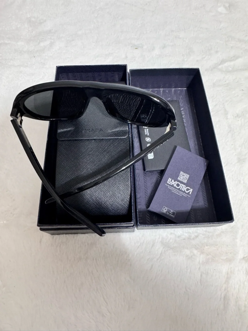 Prada Black Gloss Aviator Sunglasses - Picture 10 of 17